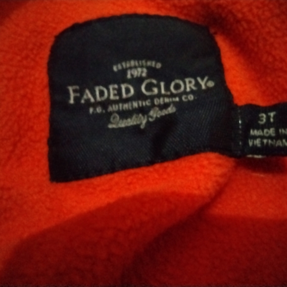 3T - Faded Glory - Camo Puffer Jacket With Orange Inside - Camouflage - Picture 2 of 2